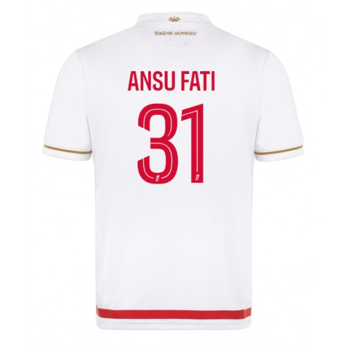 Stroje piłkarskie AS Monaco Ansu Fati #31 Koszulka Podstawowej 2025-26 Krótki Rękaw